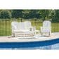 Ashley Hyland Wave Patio Glider Loveseat in White, , large
