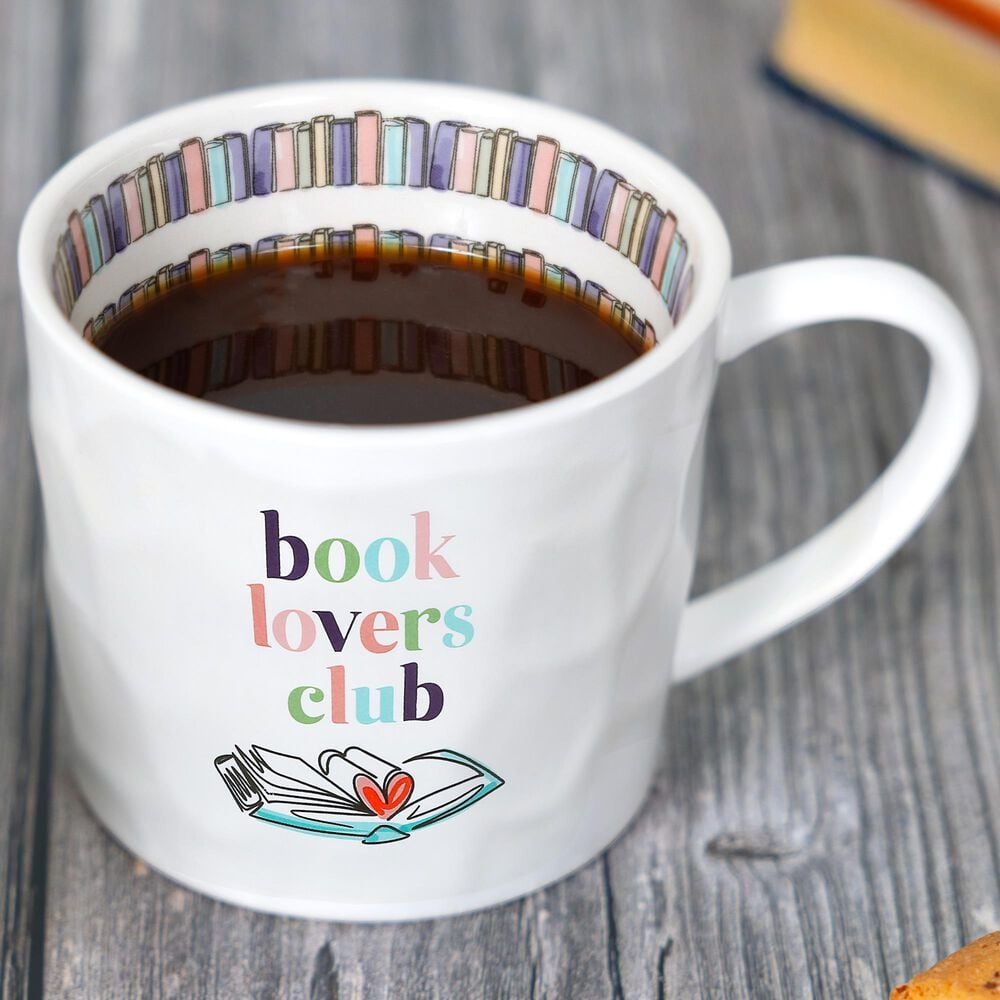Pavilion 16 oz Book Lover Mug in White, , large