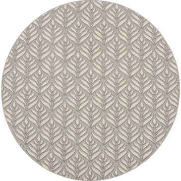 Nourison Aloha 7"10" Round Grey Indoor/Outdoor Area Rug, , large