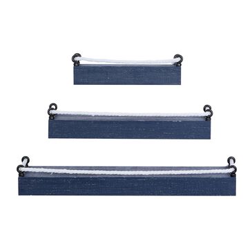 Maple and Jade Wall Shelf in Ocean Blue and White (Set of 3), , large