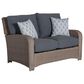 Serenity Saint Tropez Stationary Outdoor Loveseat in Rumba Marine and Stone, , large