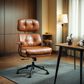 HOMLUX High Back Executive Office Chair with PU Leather in Brown, , large