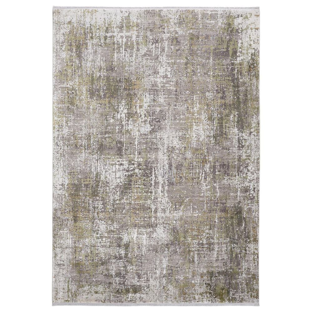 Feizy Cadiz 3"2" x 5" Green and Gray Area Rug, , large