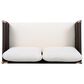 HOMLUX Outdoor Stationary Loveseat with Black Rope in Cream, , large