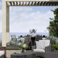 Ebel Outdoor Furniture Cabana Patio Arm Chair in Fog and Graphite, , large