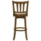 Armen Living Wren Swivel Bar Height Stool with Light Scone Upholstery in Sepia Brown, , large