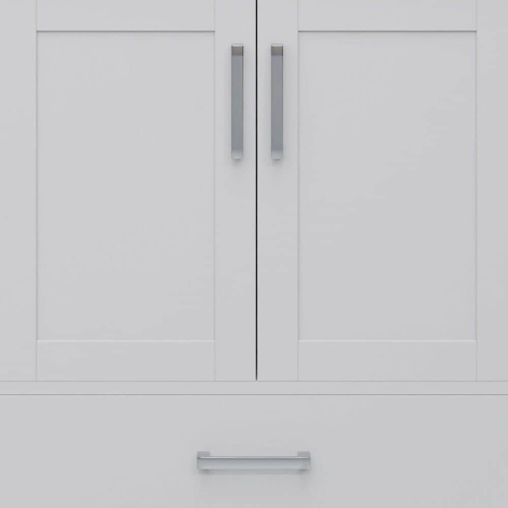Lexora Home Jacques 30" Single Bathroom Vanity in White with 2 cm White Quartz Top and Rectangular Sink, , large