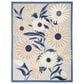 Nourison Aloha ALH33 5"3" x 7"5" Blue and Grey Indoor/Outdoor Area Rug, , large