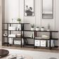 HOMLUX Turn-N-Tube 4-Tier Wide Display Shelf in Espresso and Black, , large