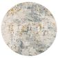 Surya Dresden Taupe, Off-White, Deep Teal, Dusty Sage, Ink Blue, Mustard and Light Gray 5"3" Round Area Rug, , large