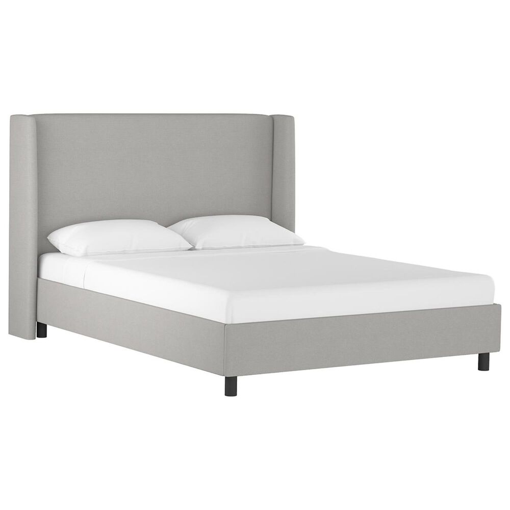 Skyline Furniture Queen Platform Bed in Linen Grey, , large