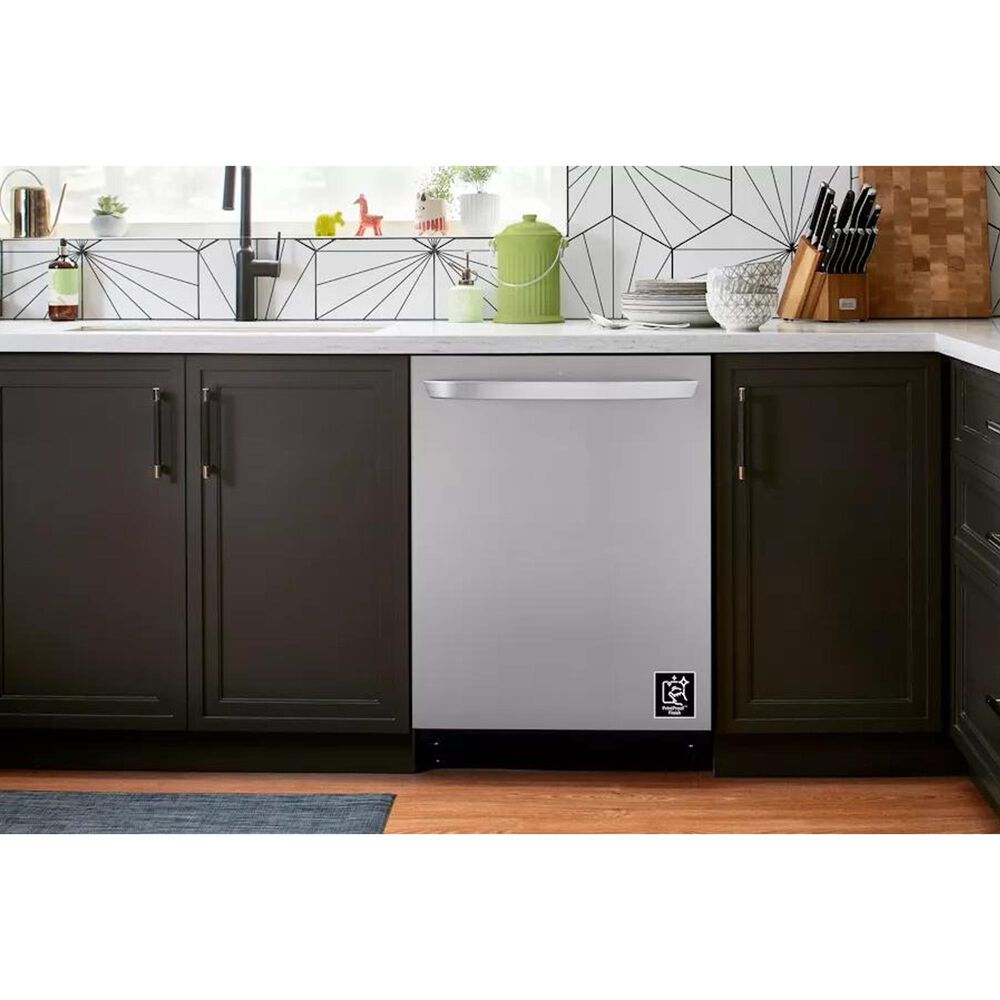 LG 24&quot; Fully Integrated Towel Bar Handle Smart Built-In Dishwasher in PrintProof Stainless Steel, , large