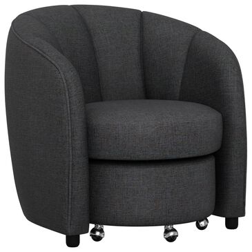 Golden Wave Furniture Elliot Accent Chair and Ottoman with Casters in Charcoal, , large