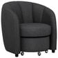 Golden Wave Furniture Elliot Accent Chair and Ottoman with Casters in Charcoal, , large
