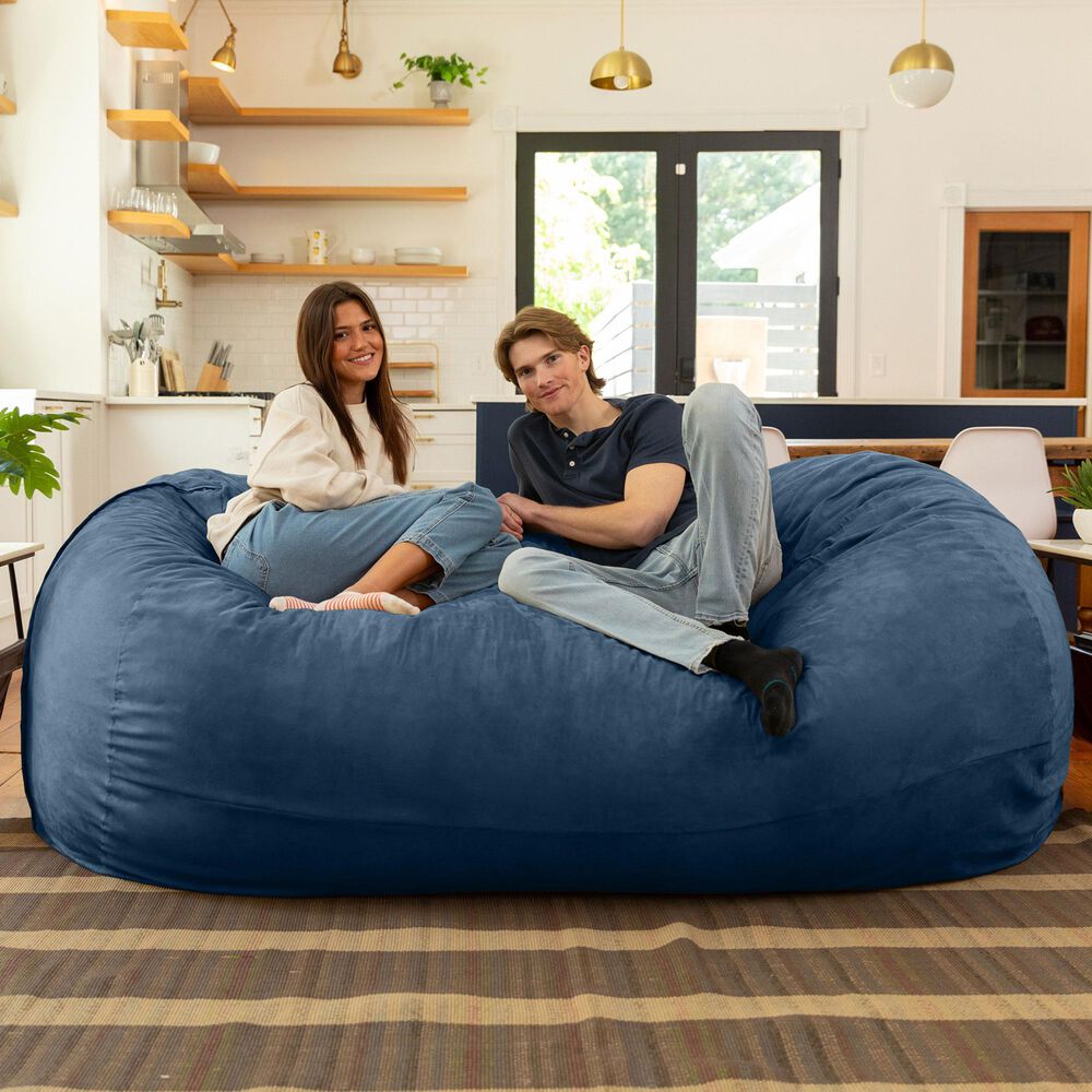 Jaxx 7&#39; Giant Bean Bag Sofa in Navy, , large
