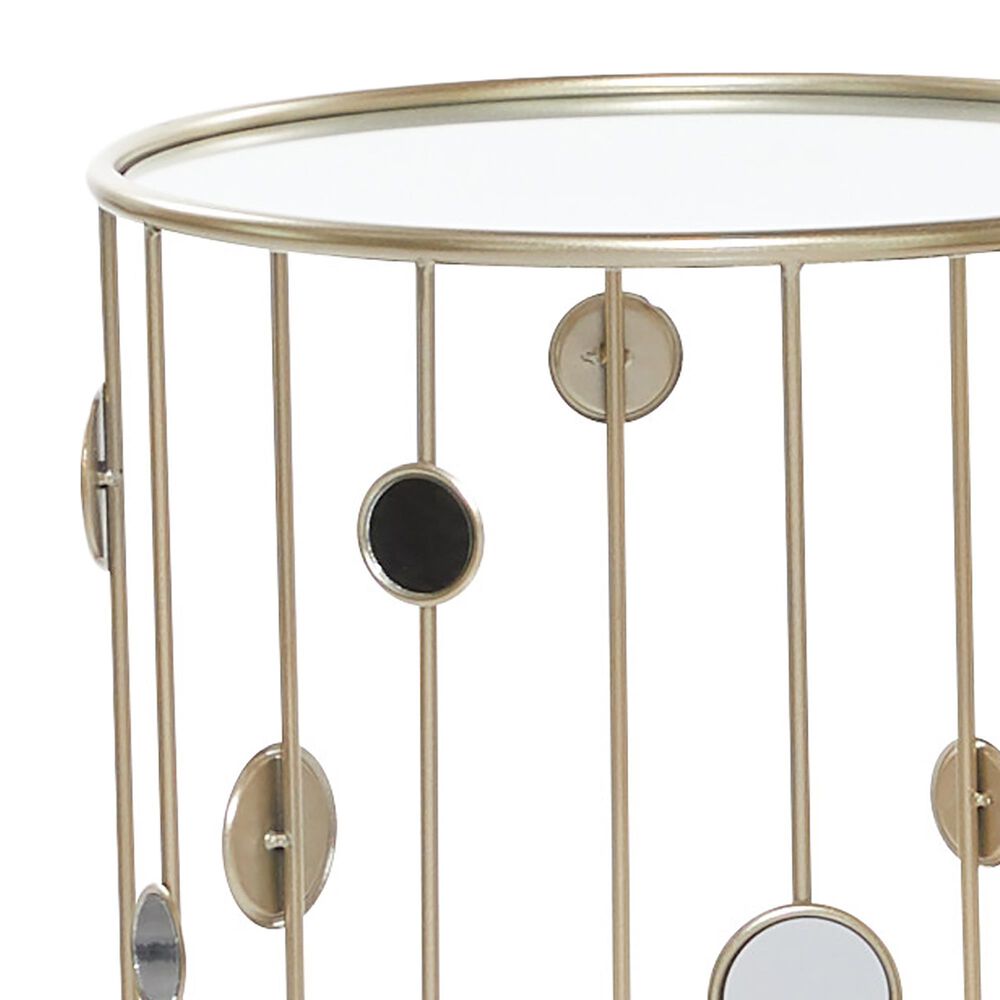 Maple and Jade Contemporary Accent Table in Gold &#40;Set of 2&#41;, , large