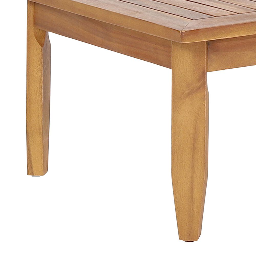 Hearth and Haven Aston 2-Piece Patio Chat Set with Gray Cushion in Teak, , large