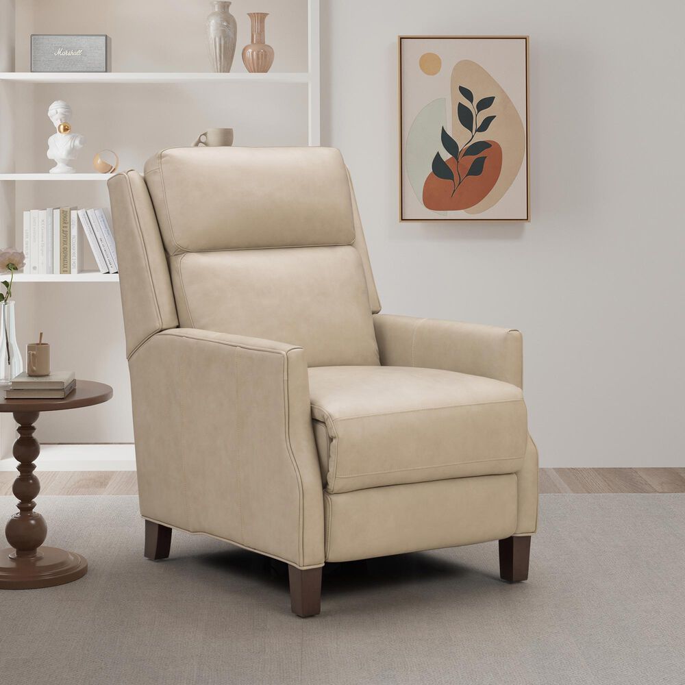 Barcalounger Ledger Leather Power Recliner in Stone, , large