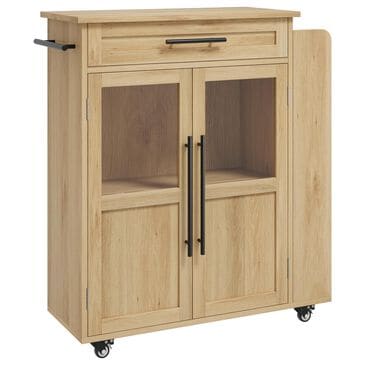GARVEE Kitchen Island Cart with Storage in Natural, , large