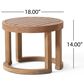 Hearth and Haven Round Patio Side Table in Brown, , large