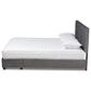 Baxton Studio Caronia Queen Upholstered Storage Bed in Grey, , large