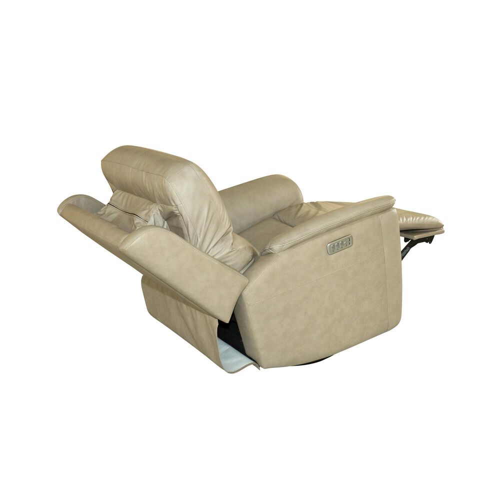 Flexsteel Henry Power Swivel Glider Recliner in Beige, , large