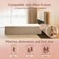 HOMLUX Plush Full Mattress with Beige Headboard, , large