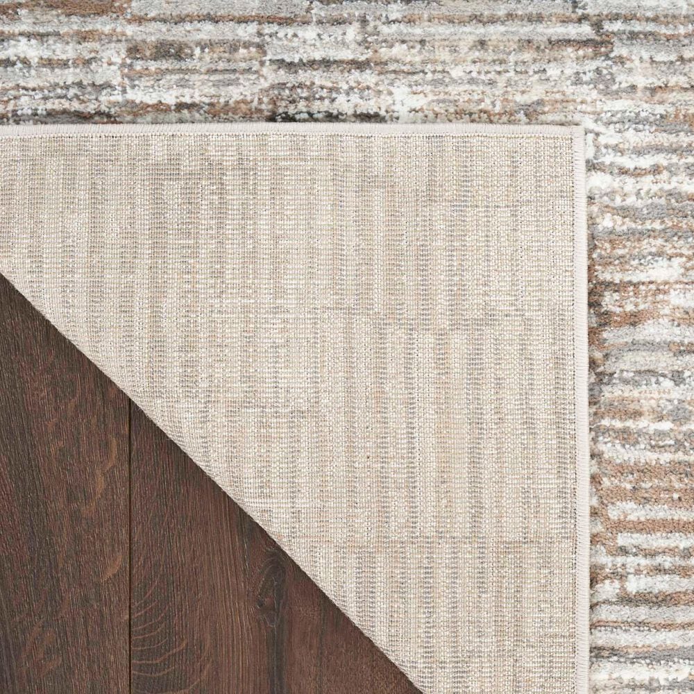 Nourison Sustainable Trends 2&#39;2&quot; x 7&#39;6&quot; Ivory and Mocha Runner, , large