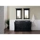 James Martin Vanities Brookfield 60" Double Bathroom Vanity in Antique Black with 3 cm Charcoal Soapstone Quartz Top and Rectangle Sinks, , large
