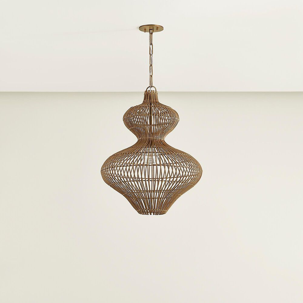 Troy Lighting Irvine 20" 1-Light Pendant in Patina Brass, , large