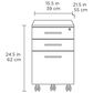 BDI Sequel Studio Mobile File Pedestal in Neo Oak and Bronze, , large