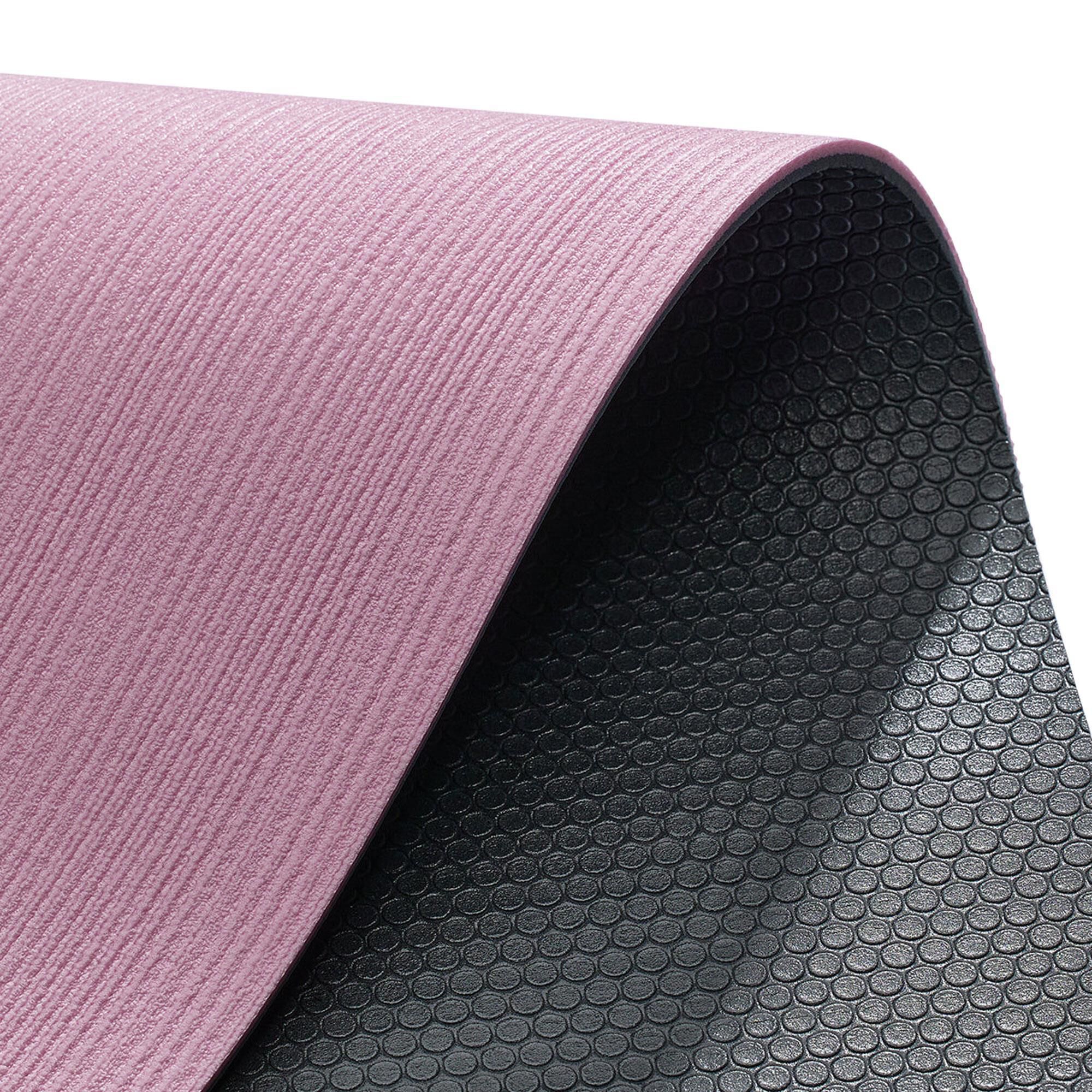 Sunny Health & Fitness Anti-Slip Dual Color Exercise Yoga Mat in Pink