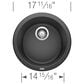 Blanco Rondo 18" Dual Mount Bar Sink in Anthracite, , large