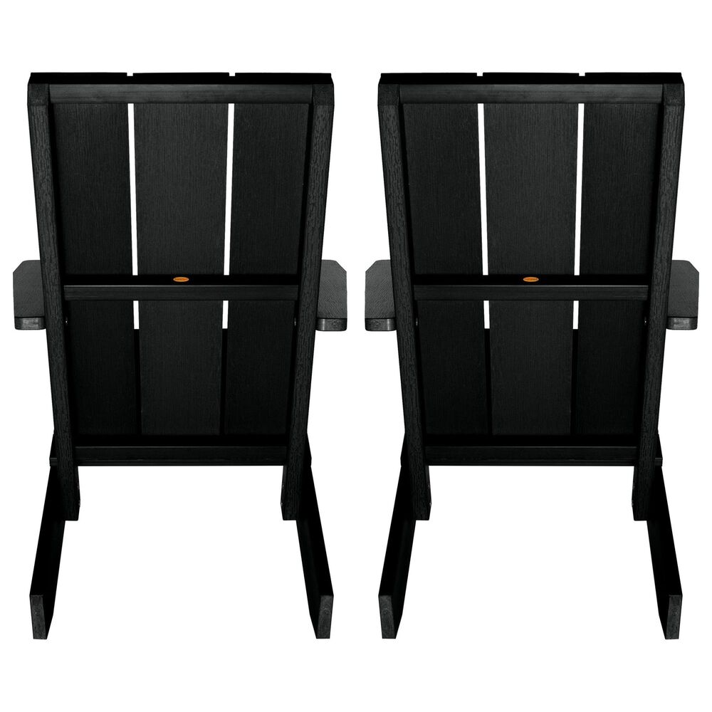 Highwood USA 2 Italica Modern Adirondack Chairs  in Black , , large