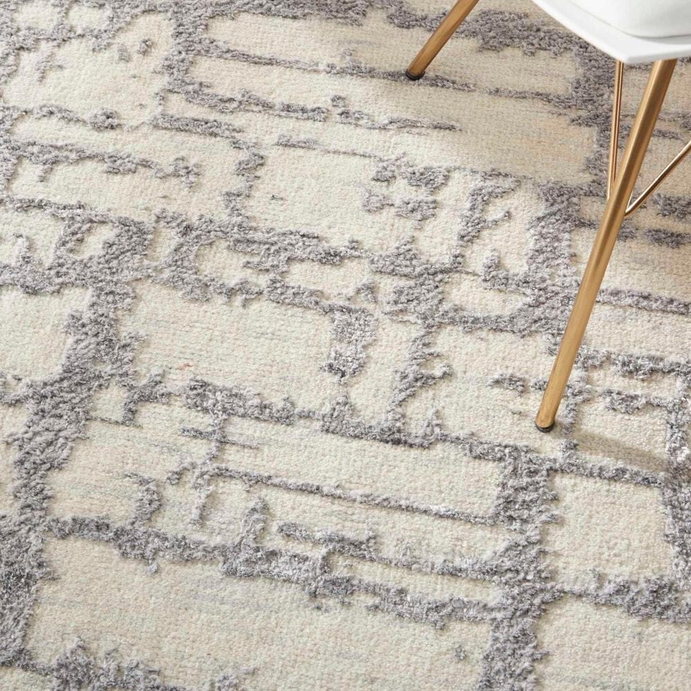 Nourison Luna 7&#39;9&quot; x 9&#39;9&quot; Ivory and Grey Area Rug, , large
