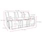 CorLiving Lea Reclining Console Sofa with Cupholders in Beige Fabric, , large