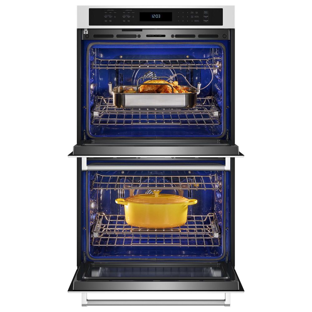 KitchenAid 30&quot; Double Electric Wall Oven with Air Fry Mode in White, , large