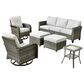 HOMLUX 6-Piece Patio Conversation Set in Gray, , large