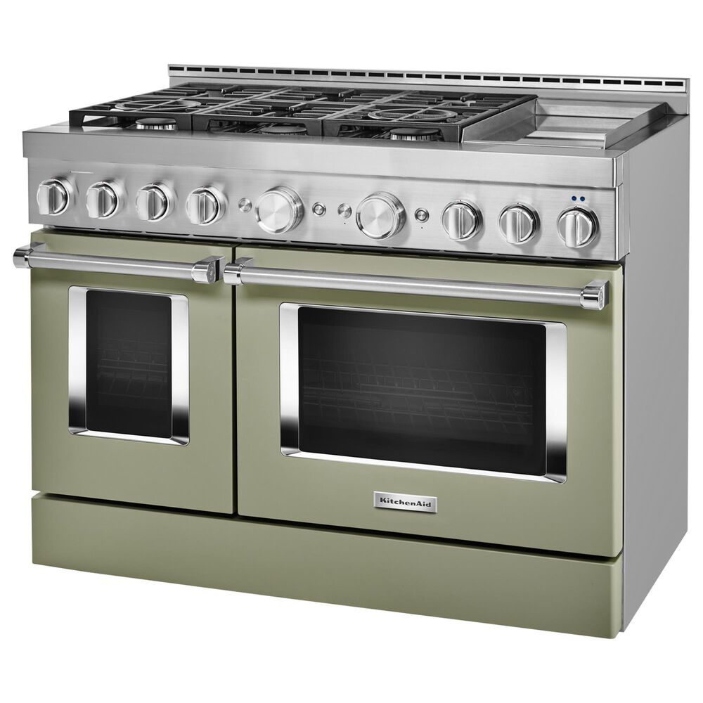 KitchenAid 6.3 Cu. Ft. Freestanding Gas Range with Griddle in Avocado Cream, , large