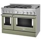 KitchenAid 6.3 Cu. Ft. Freestanding Gas Range with Griddle in Avocado Cream, , large