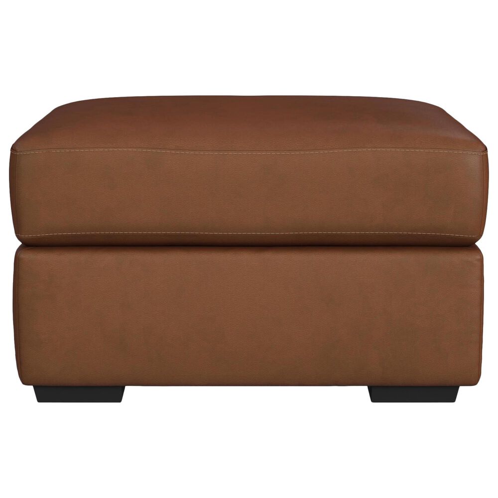 Flexsteel Henry 4-Piece Stationary Leather Living Room Set in Caramel, , large