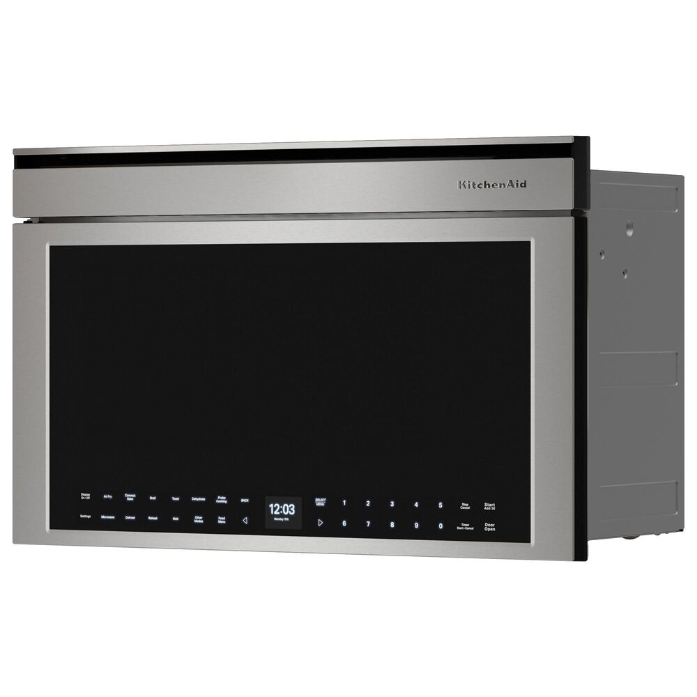 KitchenAid 1.1 Cu. Ft. Built-In More-in-One Convection Microwave Oven in PrintShield Stainless Steel, , large