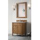 James Martin Vanities Brittany 30" Single Bathroom Vanity in Saddle Brown with 3 cm Arctic Fall Solid Surface Top and Rectangular Sink, , large