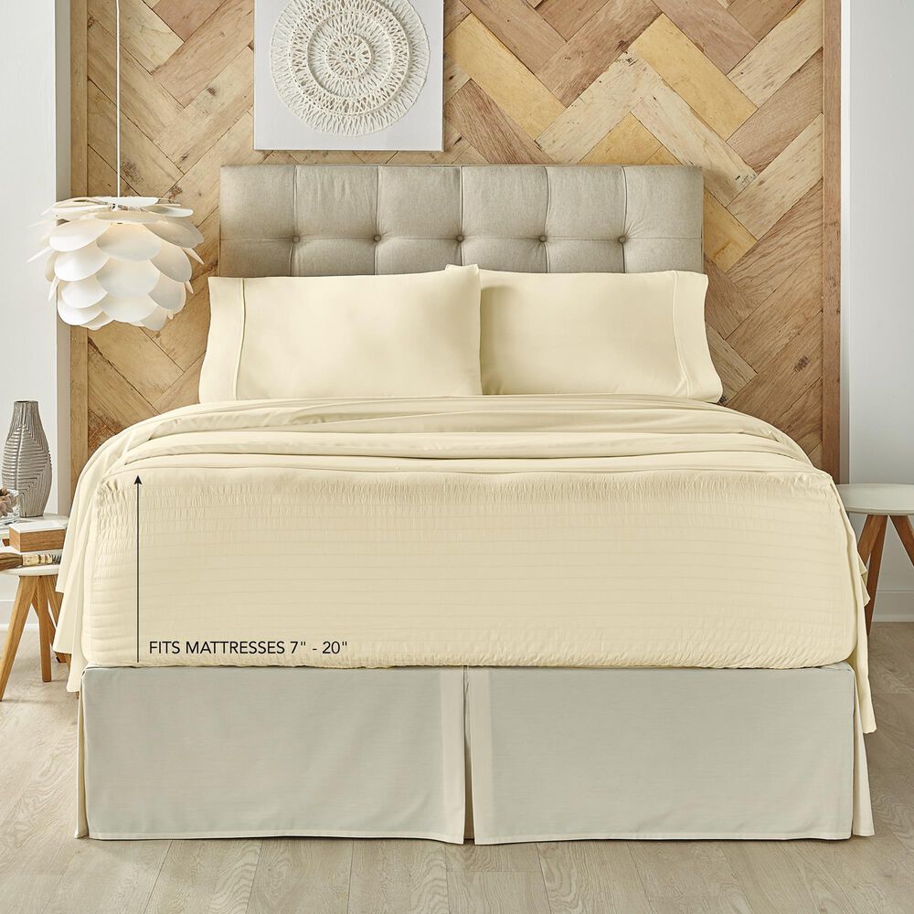 J. Queen New York Royal Fit 4-Piece Full Sheet Set in Ivory, , large