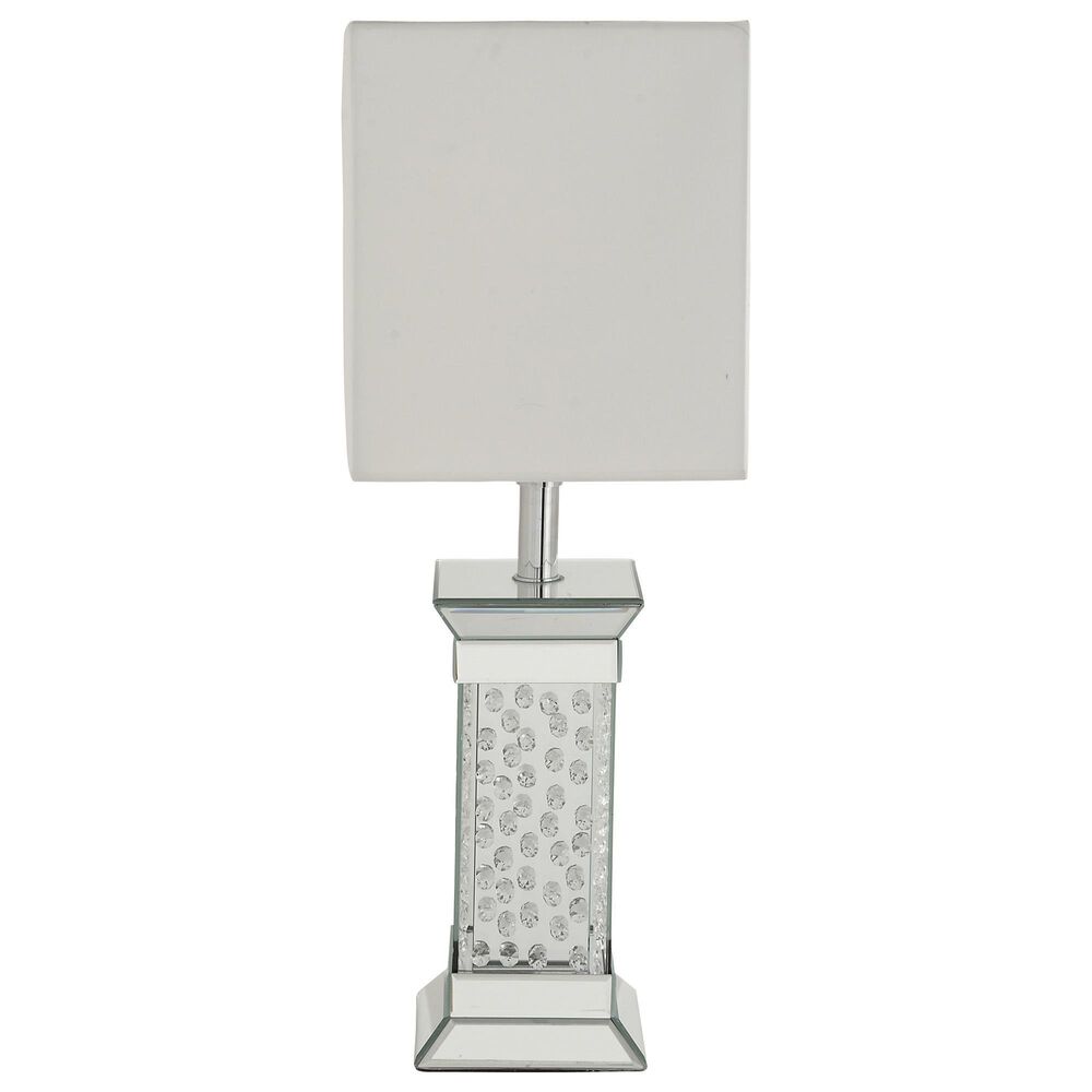 Maple and Jade Glam Table Lamp with Square Shade in Silver, , large