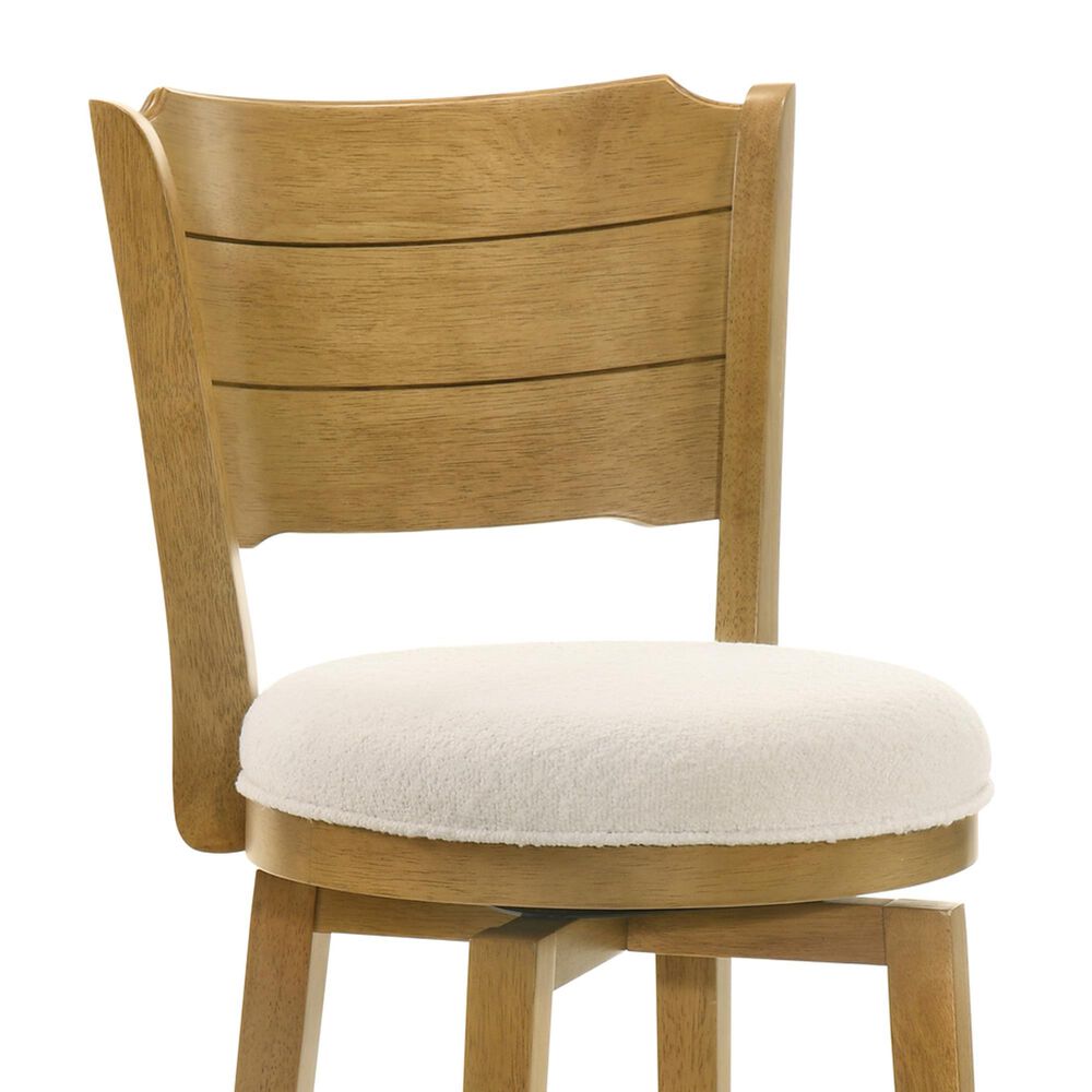 Armen Living Winsley Swivel Bar Height Stool in Amber Glow, , large
