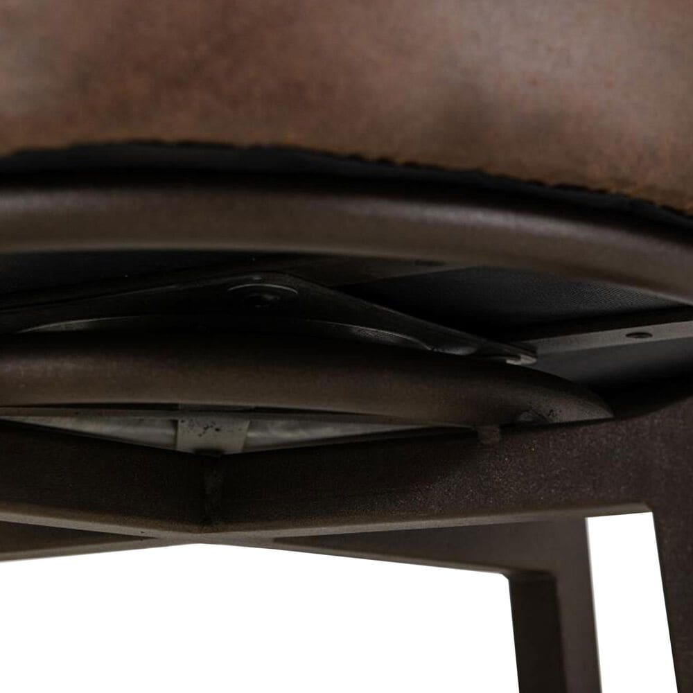 Fallridge Castana 30&quot; Barstool in Brown Faux Leather, , large