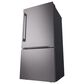 LG 26 Cu. Ft. Bottom Freezer Refrigerator in Black Stainless Steel, , large