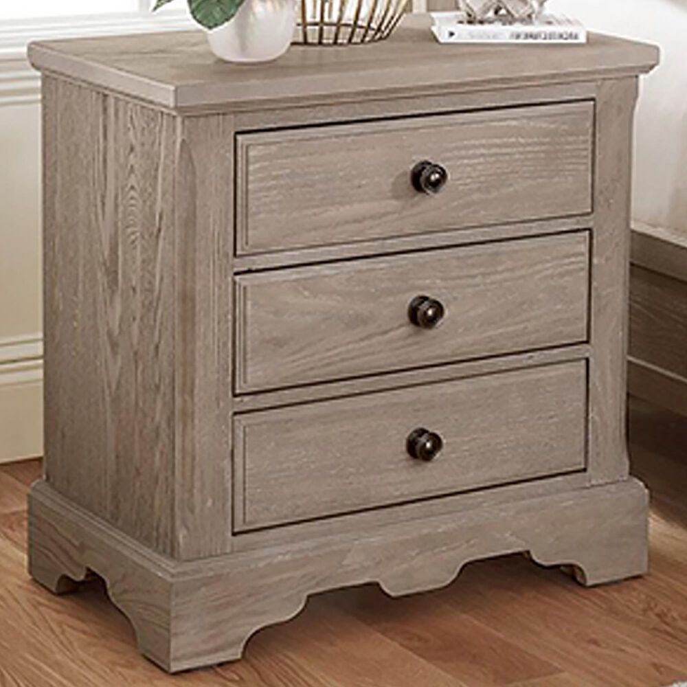 Viceray Collections Heritage Mansion 3 Drawer Nightstand in Greystone, , large