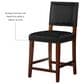 Linden Boulevard Brook Counter Stool with Black Upholstery in Cherry, , large